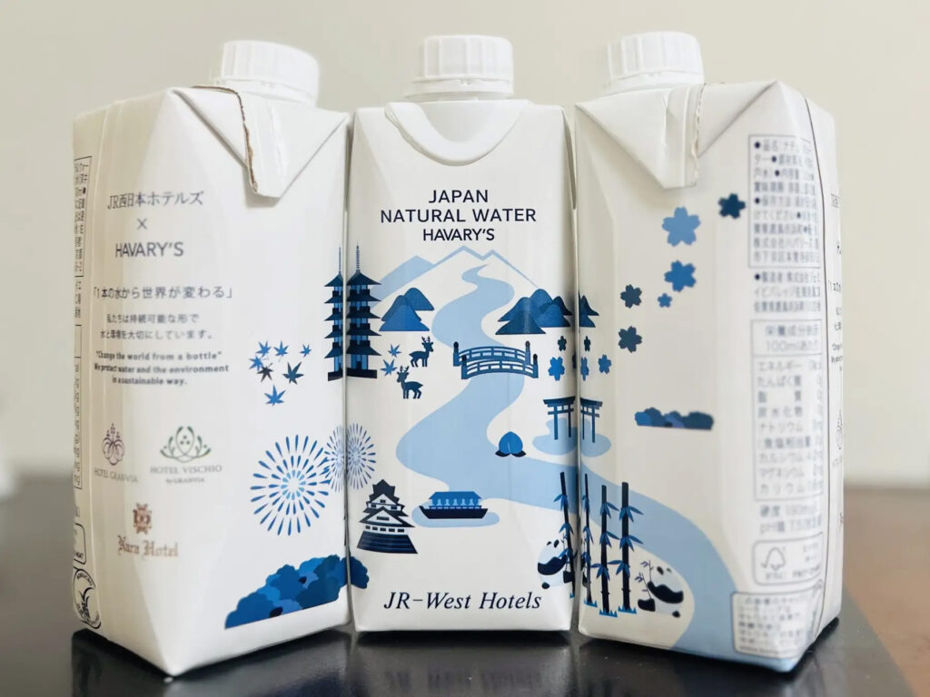 紙パック 水 ミネラルウォーター JR西日本ホテルズ　オリジナルデザイン ハバリーズ