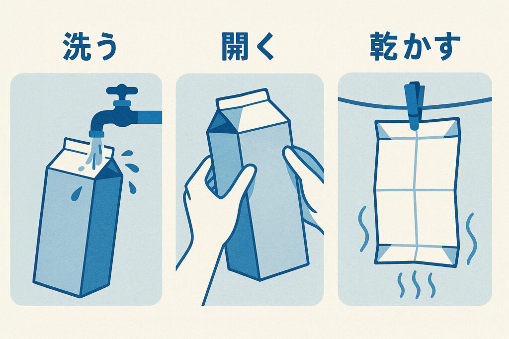 紙パックのリサイクル分別方法