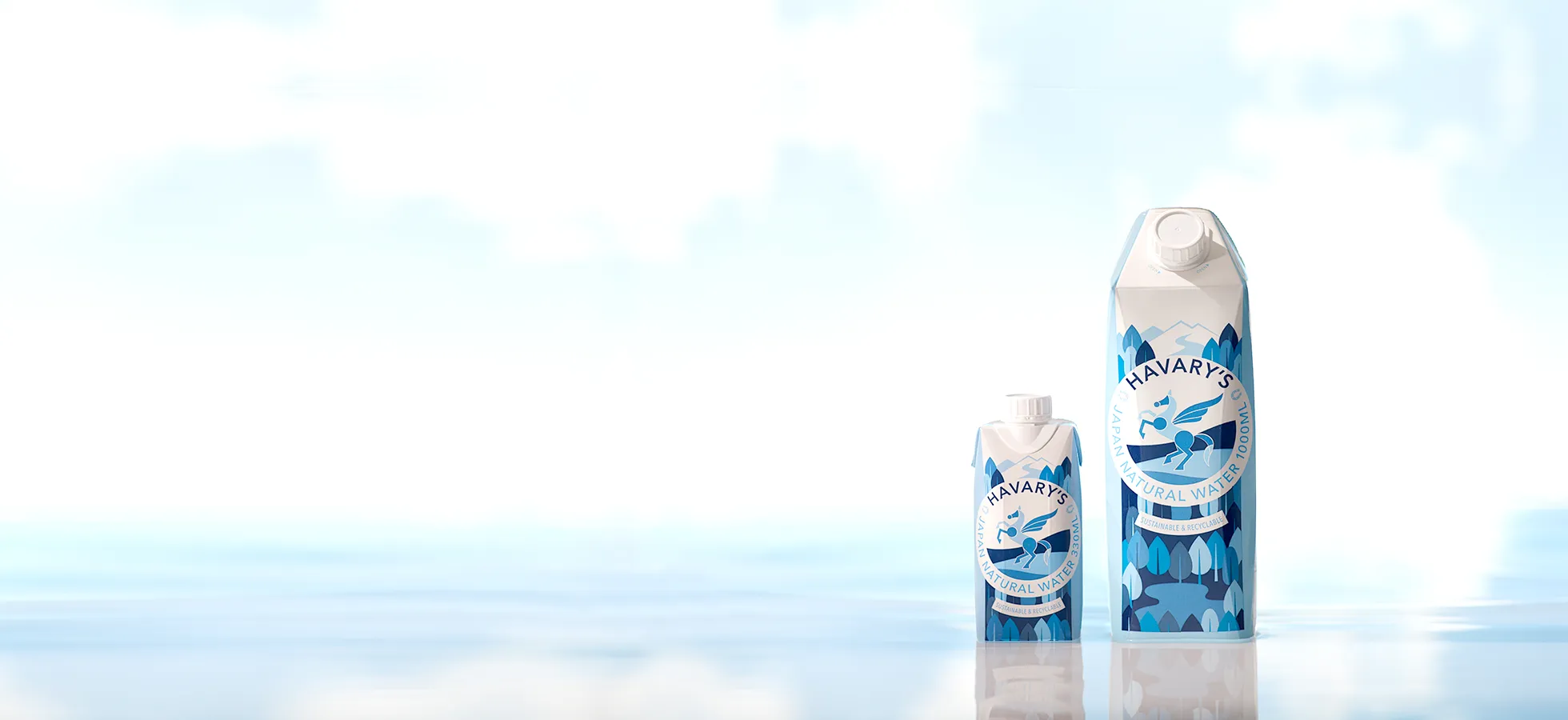 CO2削減に取り組むハバリーズの紙パック水の製品画像
